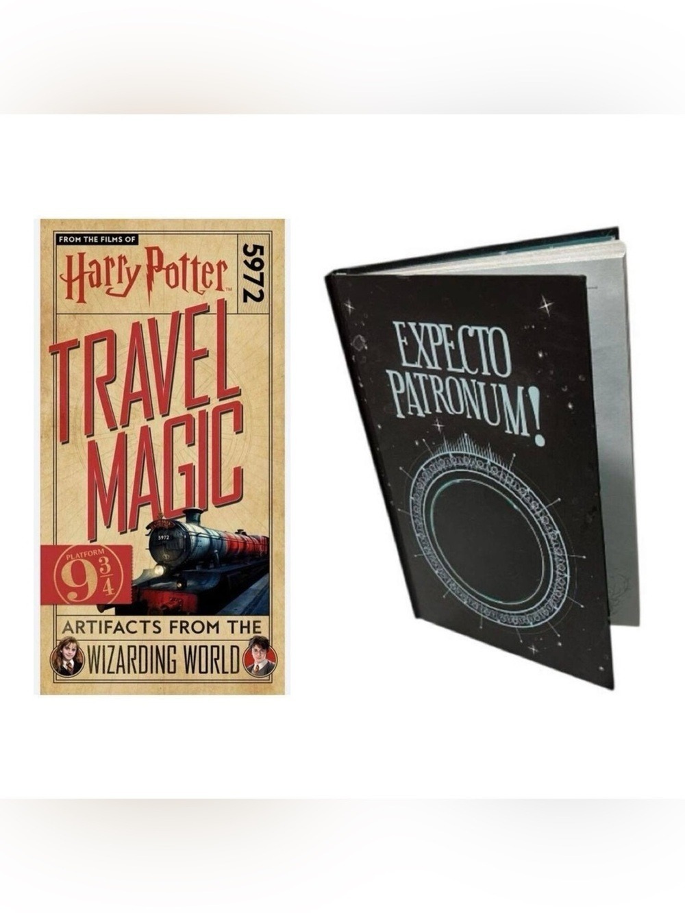 Harry Potter Travel Magic Artifacts Fold Out Book & EP! Magic Journal - 2 Books - Picture 1 of 16